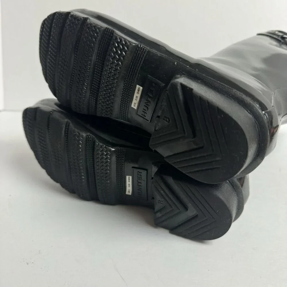 Hunter Original Gloss Rain Boot Black Size 4 M Boys